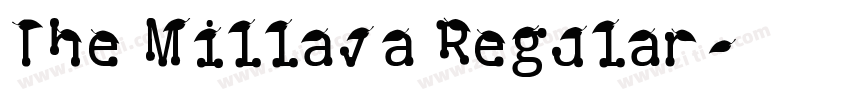 The Millava Regular字体转换